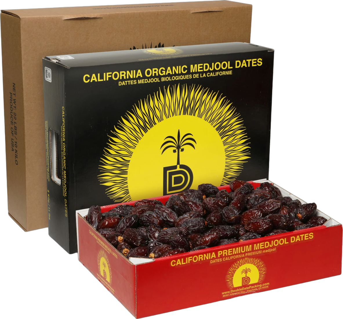 Box of California organic Medjool dates