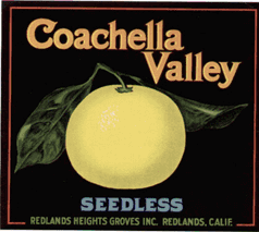 Coachella Valley crate label