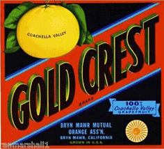 Gold Crest crate label