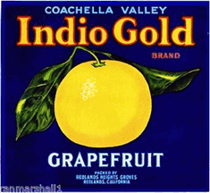 Indio Gold crate label