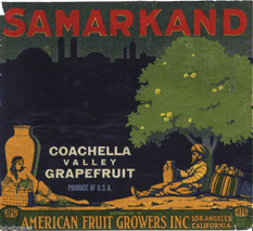 Samarkand crate label