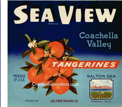 Sea View crate label